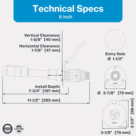 316L stainless steel internals of Aquor hydrant resist corrosion for longevity.