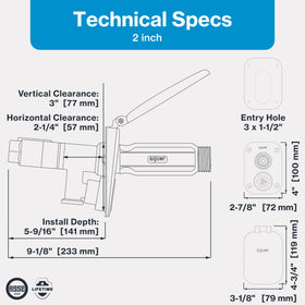 Aquor installation guide and screws for straightforward outdoor faucet setup.