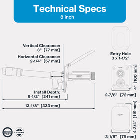 Aquor installation guide included for straightforward outdoor faucet mounting.