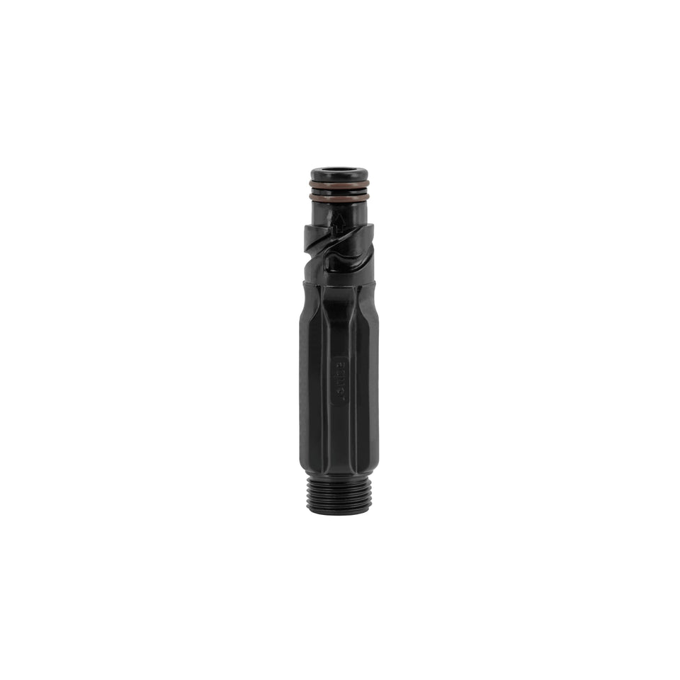Aquor Straight Hose Connector showing universal compatibility for easy watering