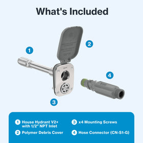 Aquor straight hose connector for easy alignment and instant water access.