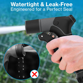 Aquor Utility Spray Nozzle locking trigger enables steady, comfortable operation.