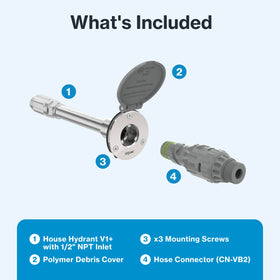 Aquor wide grip vacuum breaker connector for secure hose attachments