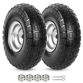 AR-PRO 10-inch solid rubber tire wheel for rugged outdoor use.