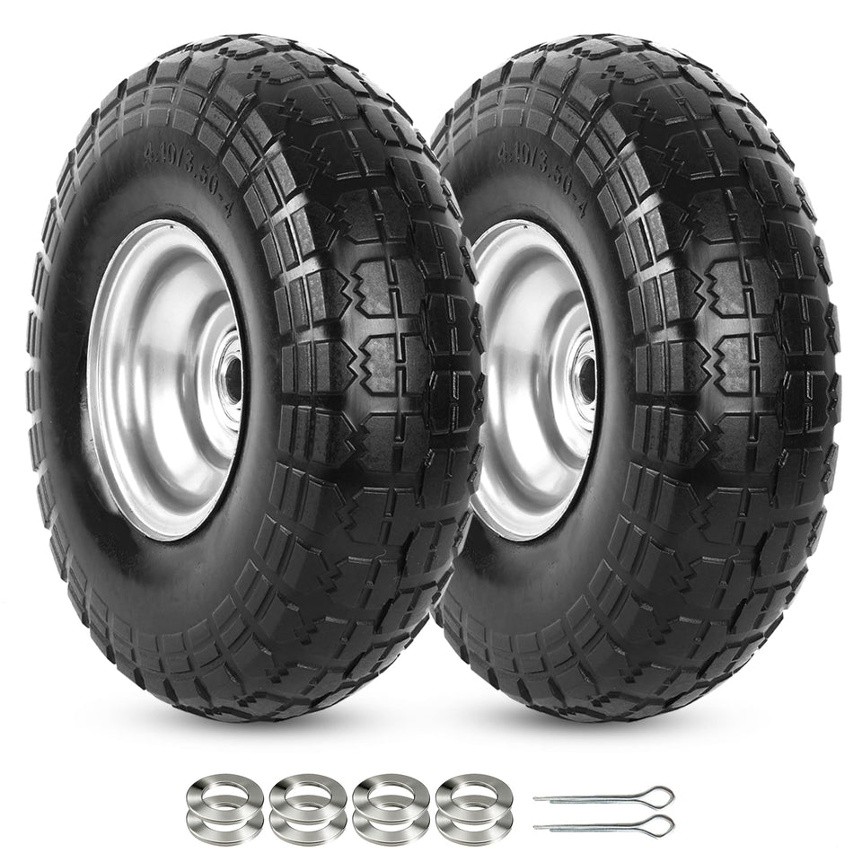AR-PRO 10-inch solid rubber tire wheel for rugged outdoor use.