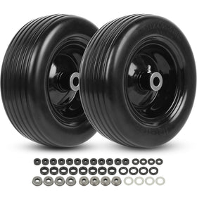 AR-PRO 11x4-flat-free tire and wheel assembly for zero-turn mowers; ideal front-wheel replacement