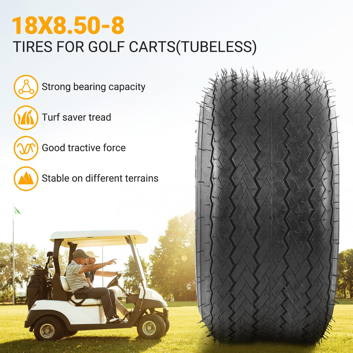 AR-PRO 18x8.50-8 pack shot shows value of a 2-pack for replacements
