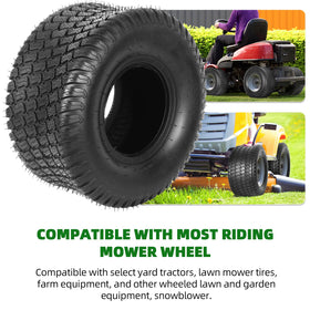 AR-PRO tire with 1040 lbs load rating for heavy yard tasks.