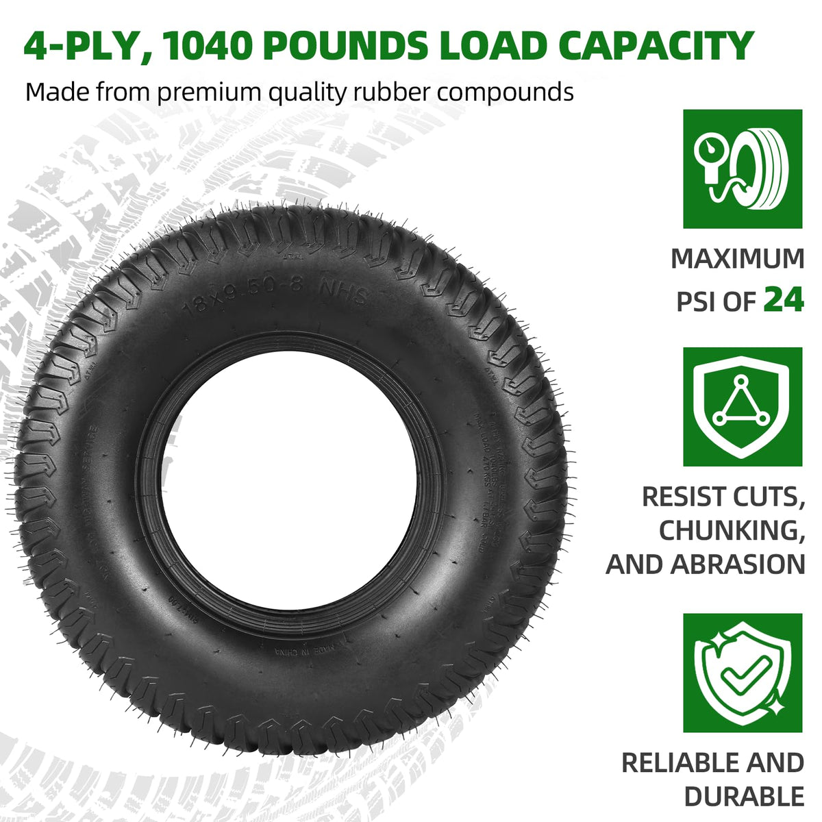 Sidewall indicates NHS and non-highway use for AR-PRO tires.