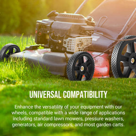 AR-PRO 2-pack lawn wheels in packaging for easy replacement.