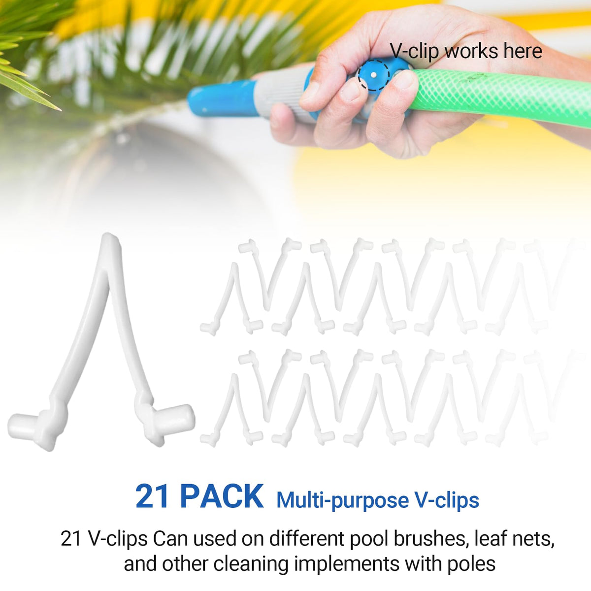 AR-PRO 21-pack V-clips for easy replacements and ongoing pool maintenance
