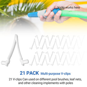 AR-PRO 21-pack V-clips for easy replacements and ongoing pool maintenance