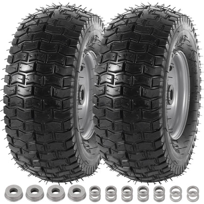 AR-PRO 2-pack tire and wheel assembly for riding mowers, ready for replacement.