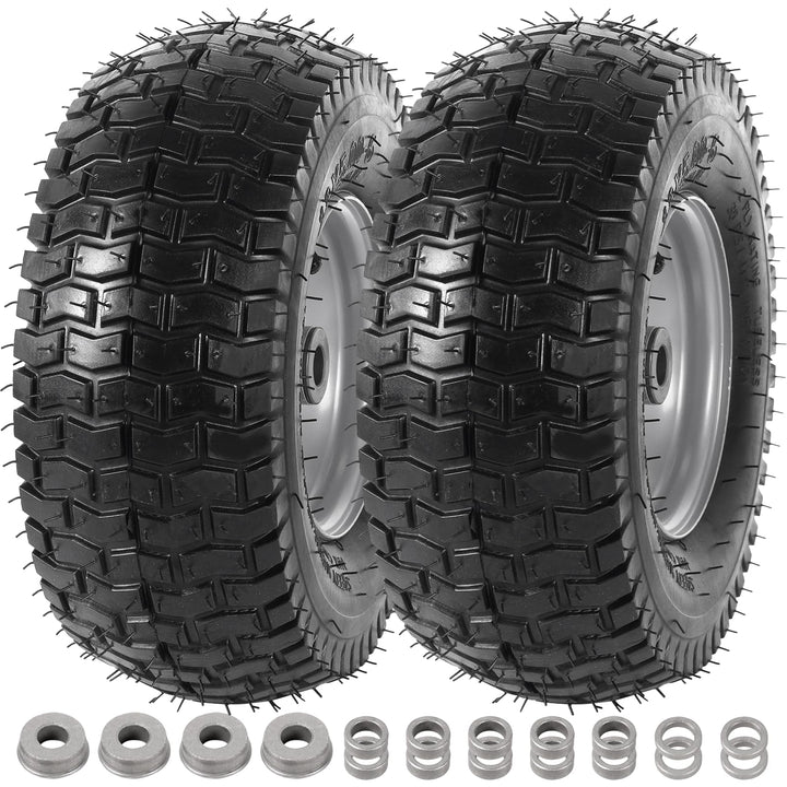 AR-PRO 2-pack tire and wheel assembly for riding mowers, ready for replacement.