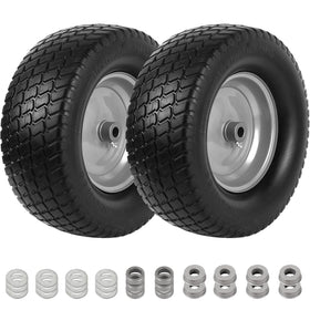AR-PRO 2-pack 16x6-50-8 flat-free tire and wheel for lawn tractors, durable replacement