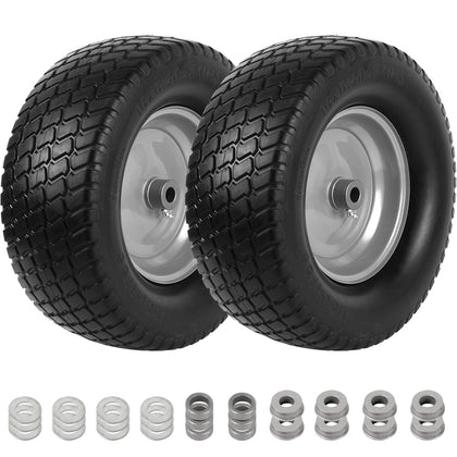 AR-PRO 2-pack 16x6-50-8 flat-free tire and wheel for lawn tractors, durable replacement
