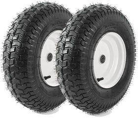 AR-PRO 2-pack tubeless tire and rim assembly with chevron turf tread for lawn machines.
