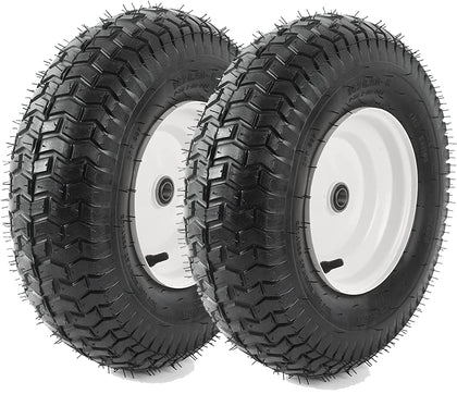 AR-PRO 2-pack tubeless tire and rim assembly with chevron turf tread for lawn machines.