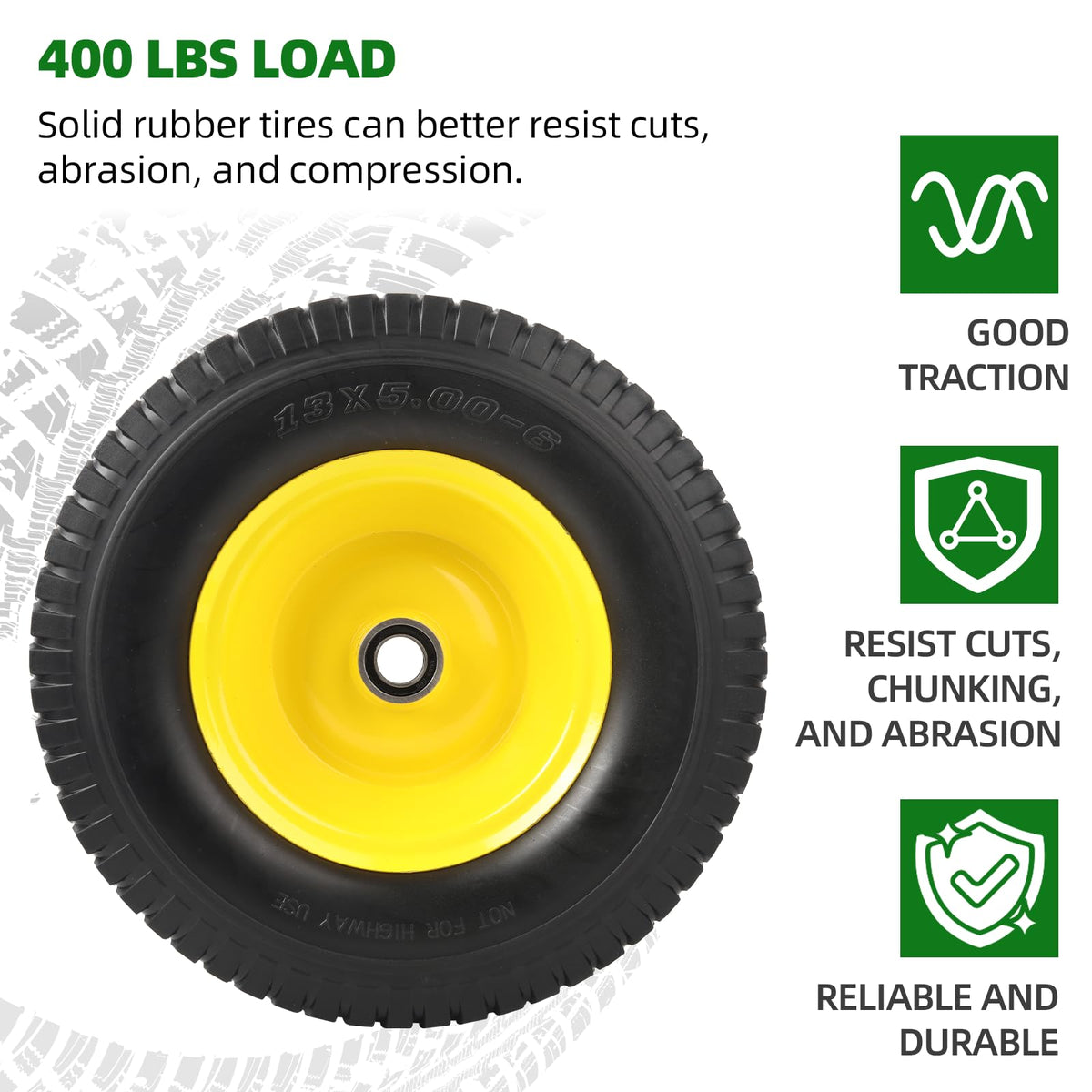 AR-PRO 3/4-inch bearing bore with extra bearings for versatile axle fit.