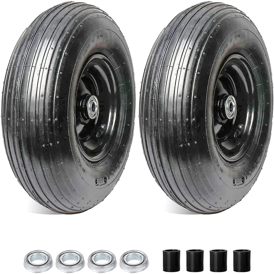AR-PRO 4.00-6 tire wheel assembly for wheelbarrows with stable traction