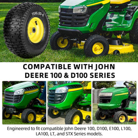 AR-PRO 4-ply pneumatic tire supports up to 400 lbs for everyday yard work.