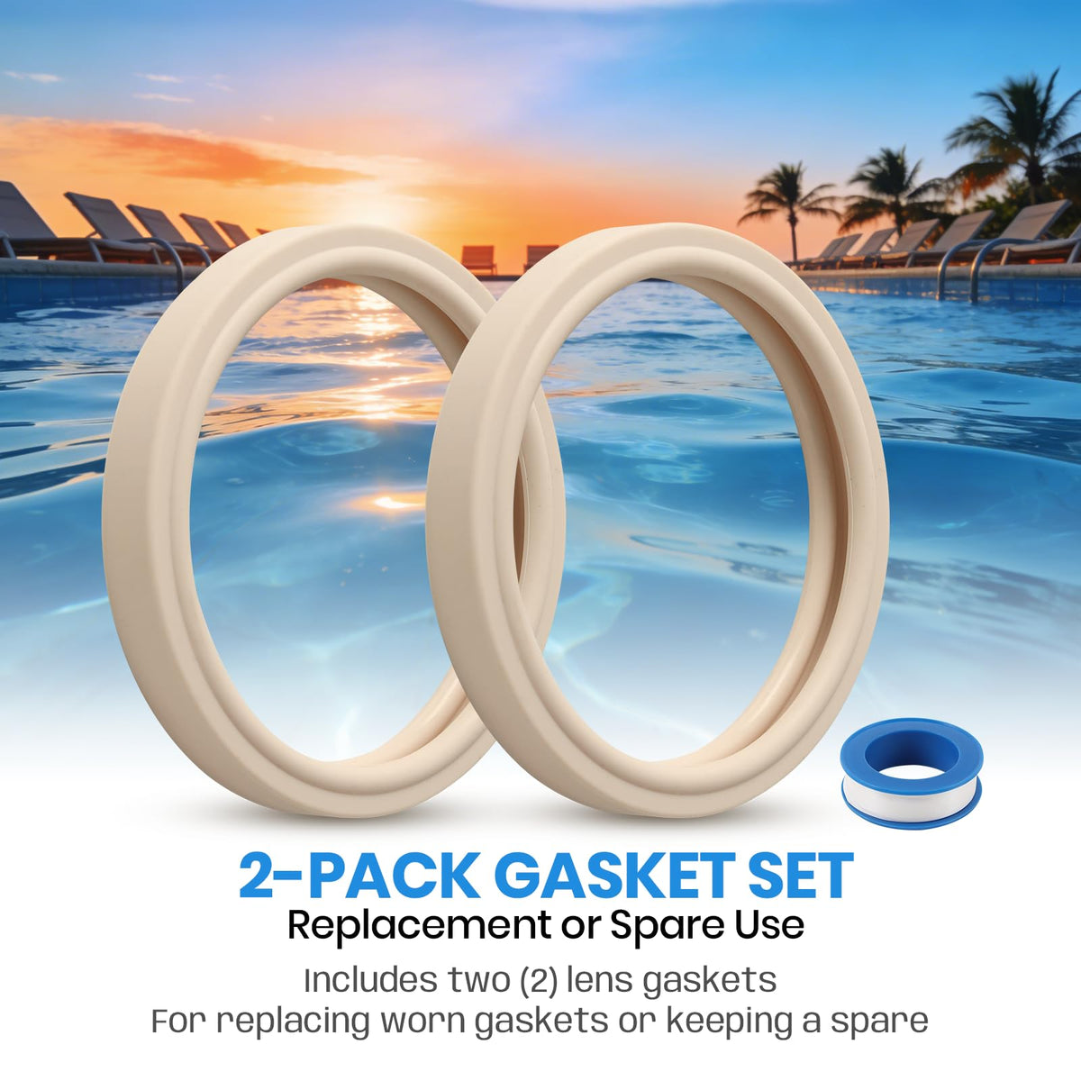 AR-PRO 4-inch lens seal suitable for pool and spa lights.