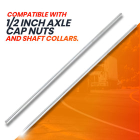 AR-PRO 1/2 inch axle rod compatible with wheelbarrows and dollies.