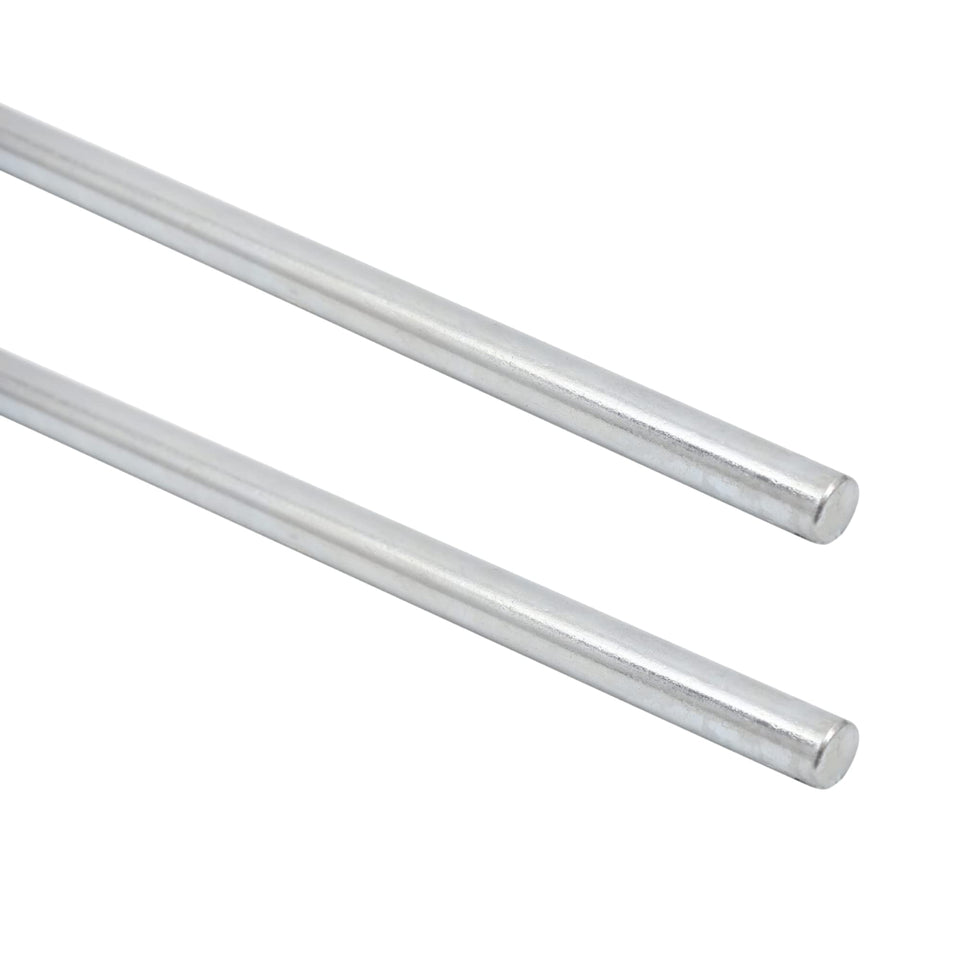 AR-PRO 1/2x36 zinc-plated axle rod close-up highlighting corrosion resistance.