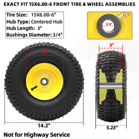 AR-PRO centered hub 3-inch design enables secure mounting on compatible riding mowers.