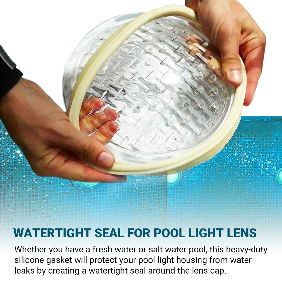 AR-PRO durable gasket resists pool chemicals and temperature changes