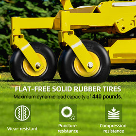 AR-PRO flat-free rubber tire resists punctures for long-lasting performance
