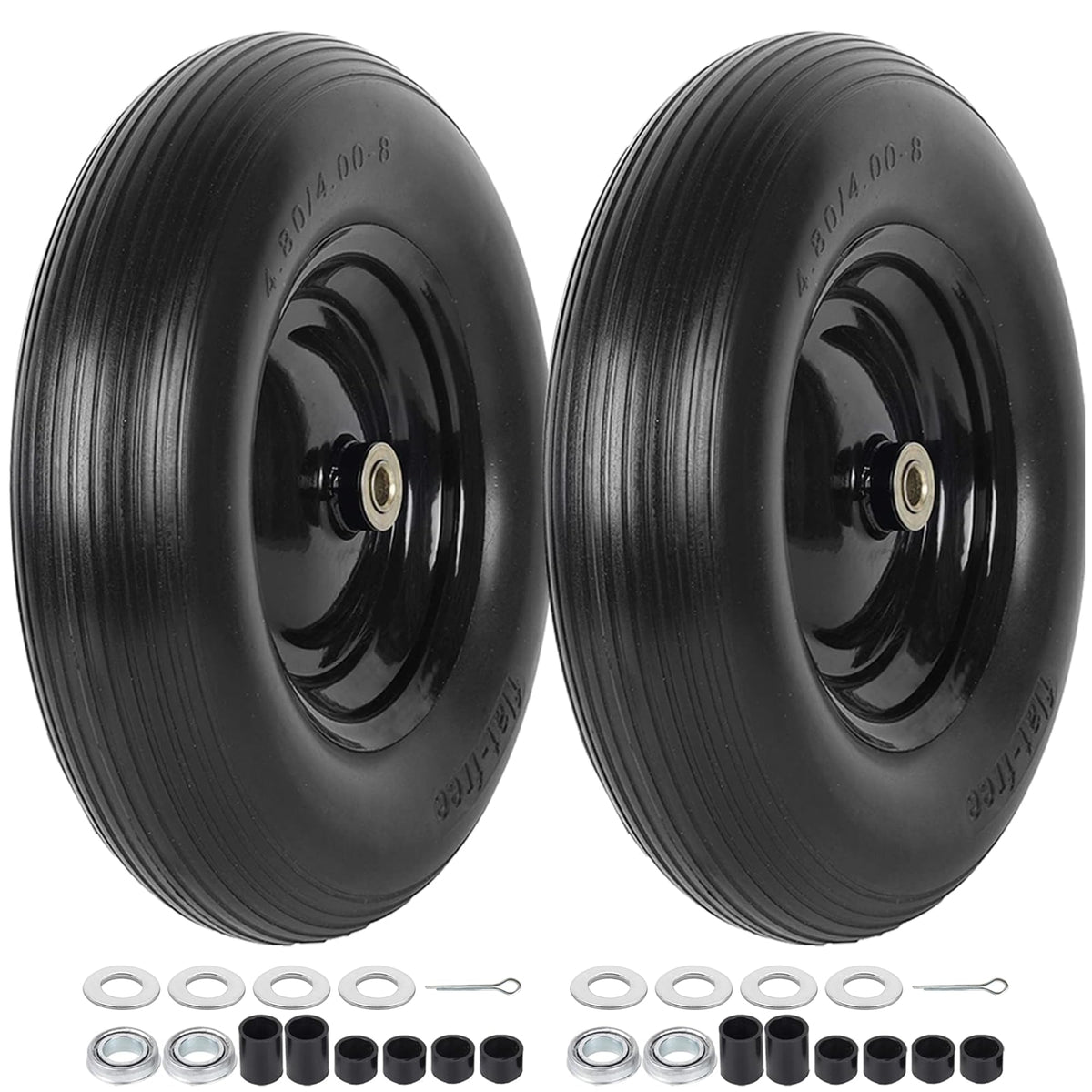 AR-PRO flat-free tire 4.80/4.00-8 ready for all-weather outdoor work.