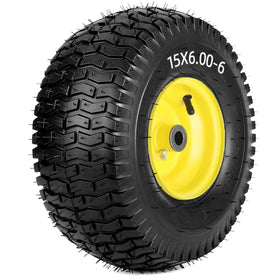 AR-PRO front tire wheel assembly 15x6-00-6 for John Deere 100 series, smooth mowing