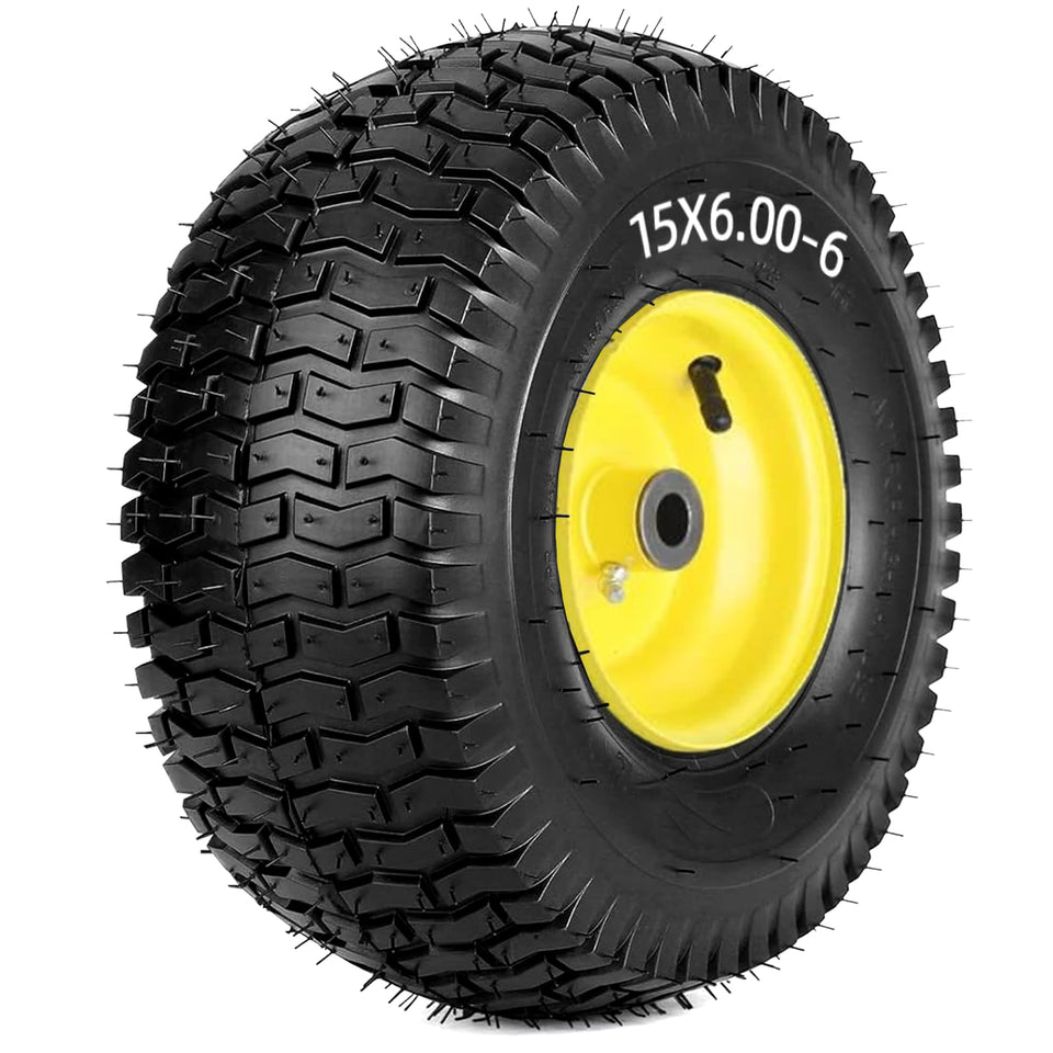 AR-PRO front tire wheel assembly 15x6-00-6 for John Deere 100 series, smooth mowing