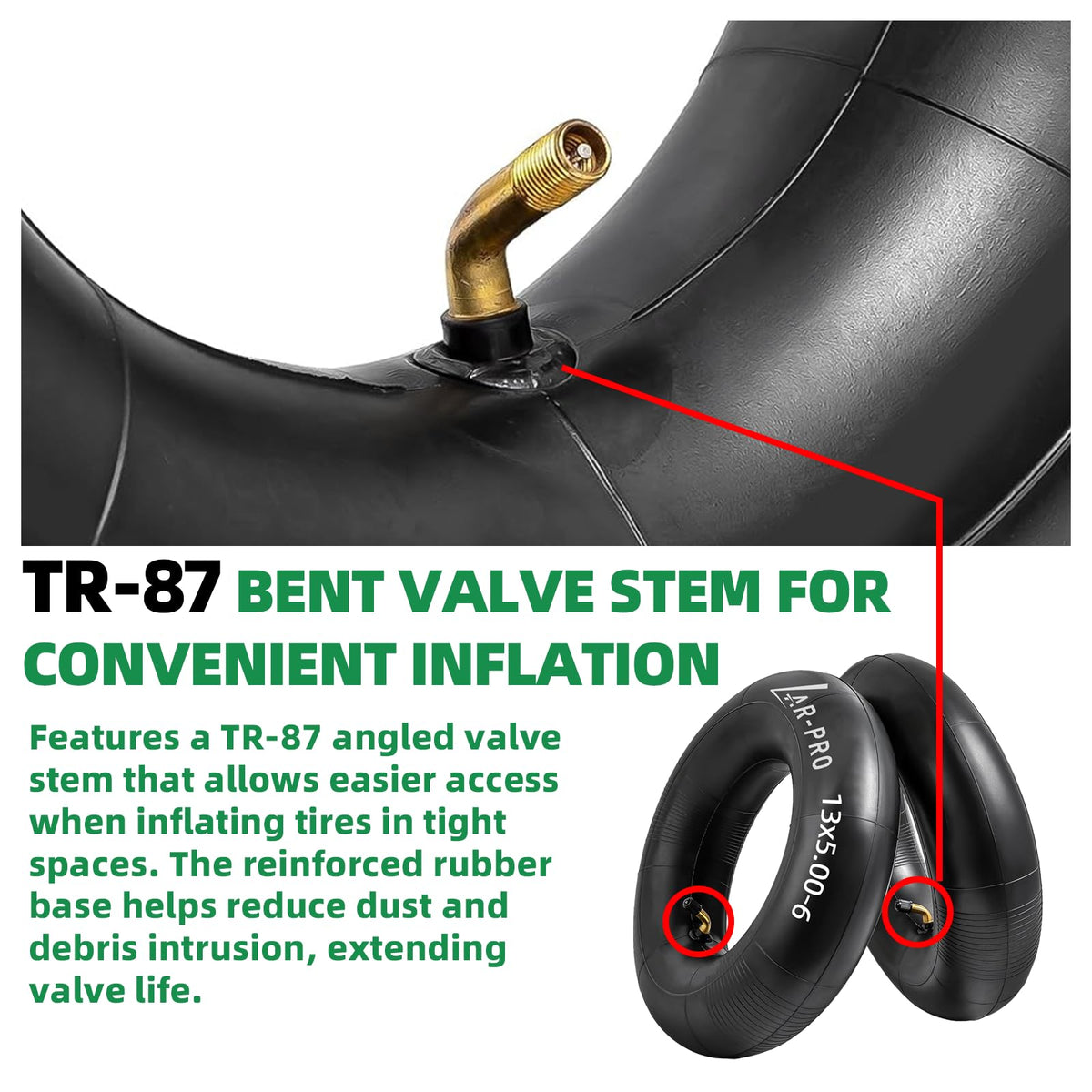 Thick natural rubber AR-PRO inner tube ready for rugged outdoor use