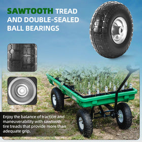 AR-PRO heavy-duty run-flat wheels resist punctures during outdoor work.