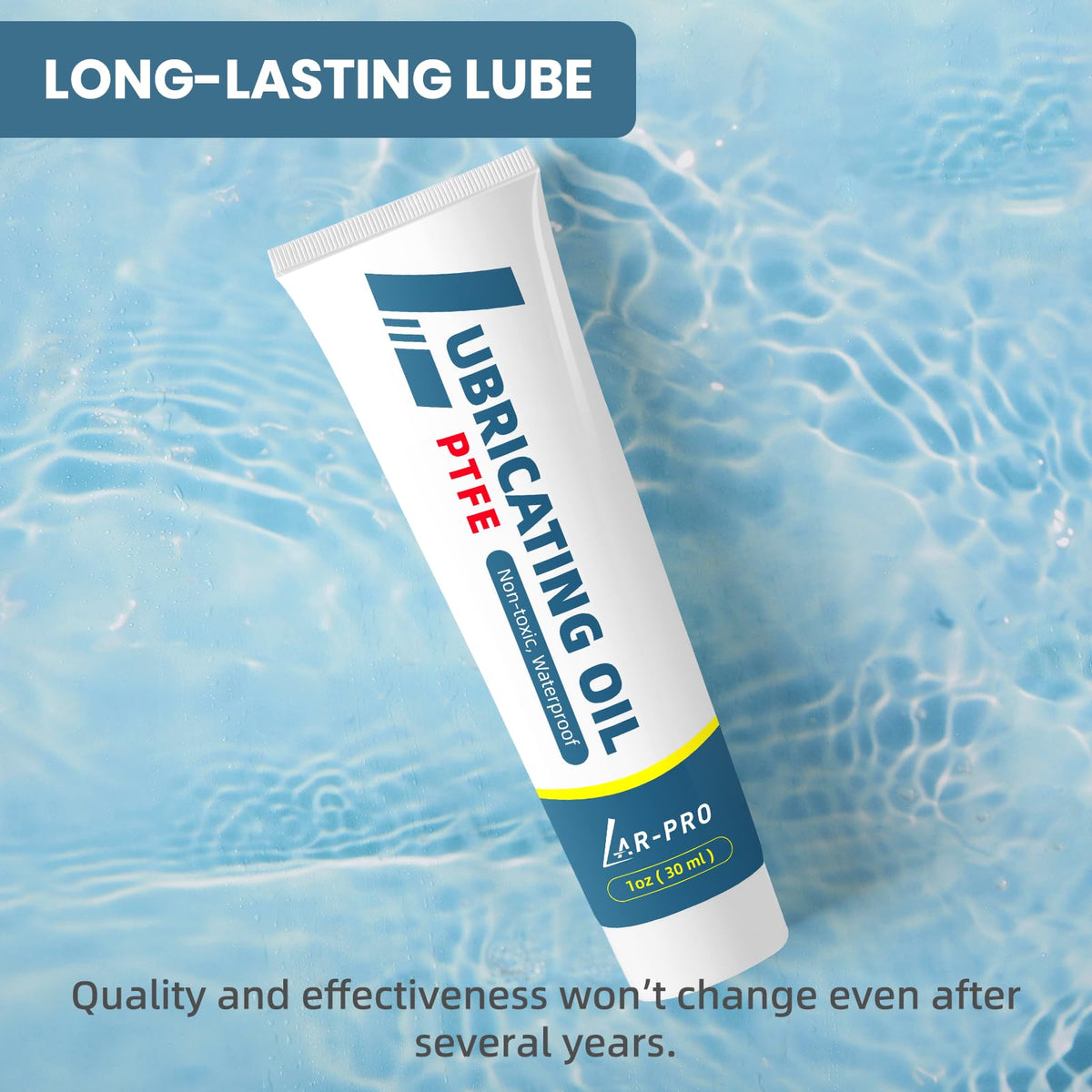 AR-PRO pool lubricant with PTFE base for durable waterproof performance.