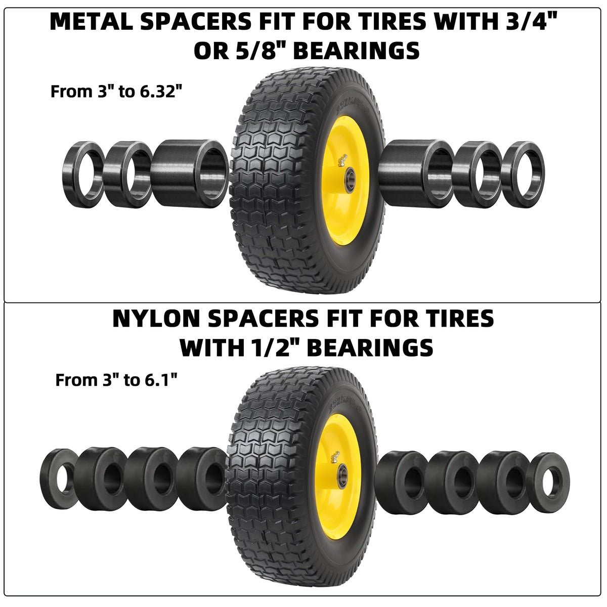 AR-PRO solid front tire reduces puncture downtime during mowing tasks.