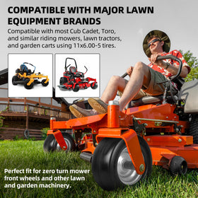 AR-PRO solid rubber tire resists punctures for reliable lawn work