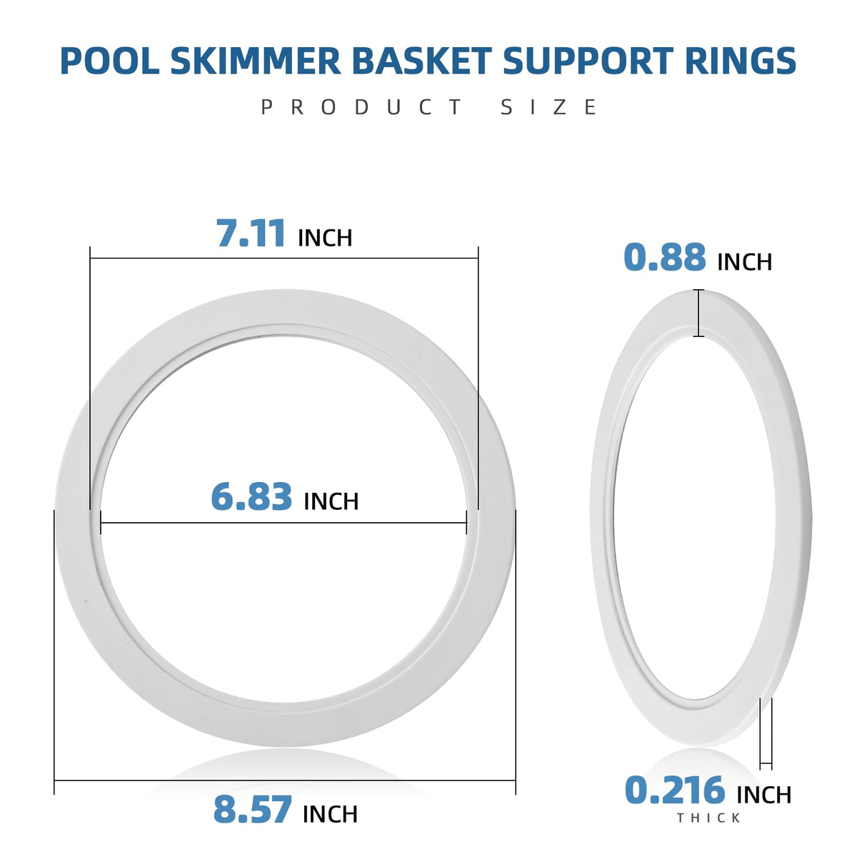 AR-PRO SP1082-compatible skimmer ring fits Hayward models for easy maintenance