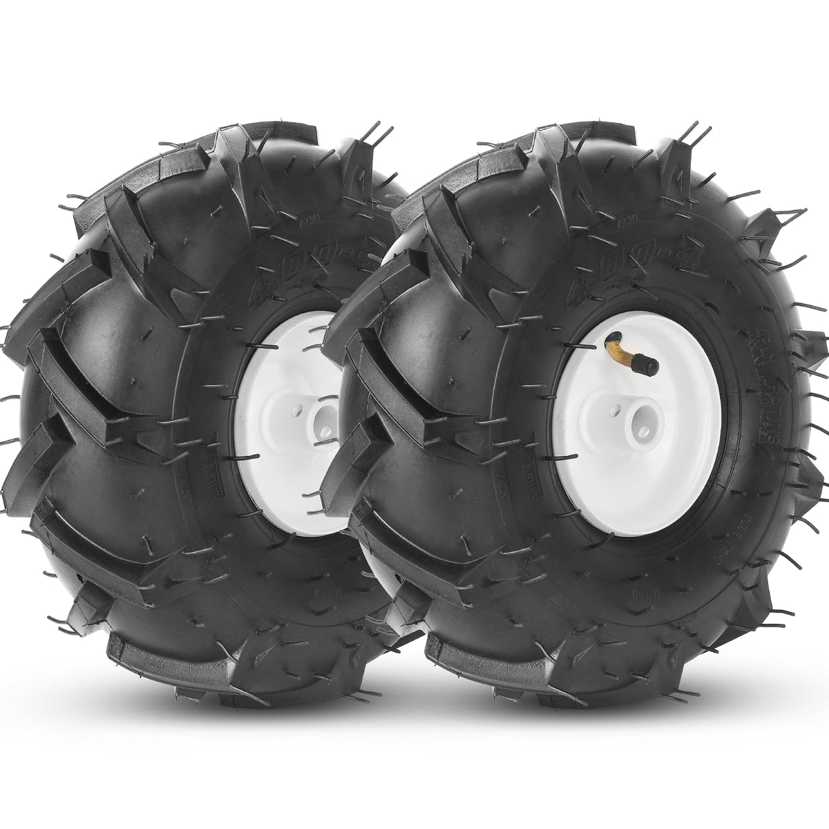 AR-PRO tiller tire and wheel assembly, two-pack, ready for replacement on older equipment.