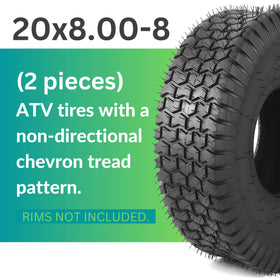AR-PRO turf tire on grass shows low-impact footprint for lawns.