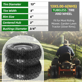 AR-PRO turf-V tread design minimizes grass disturbance during mowing.