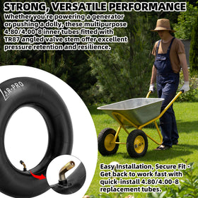 AR-PRO inner tube providing stable ride on carts and wagons over rough surfaces.