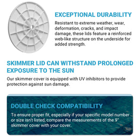 AR-PRO white skimmer lid with UV inhibitors for sun protection