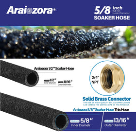 Araiozora hose connected to faucet with leak-resistant connectors
