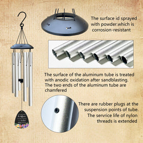 ARARTKEL wind chimes with adjustable striker and silent mode for versatile sound