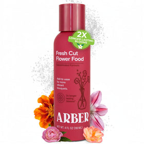ARBER Fresh Cut Flower Food bottle close-up for quick dip use