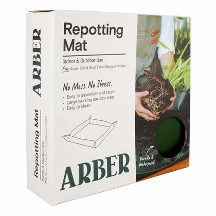 ARBER Repotting Mat 30x30 laid flat for mess-free repotting