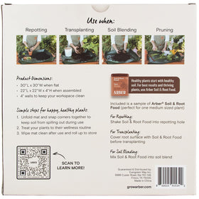 ARBER Repotting Mat with snap corners ready to assemble